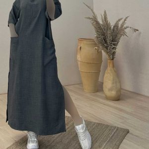 پیراهن جلو جیب – کد 6937D4