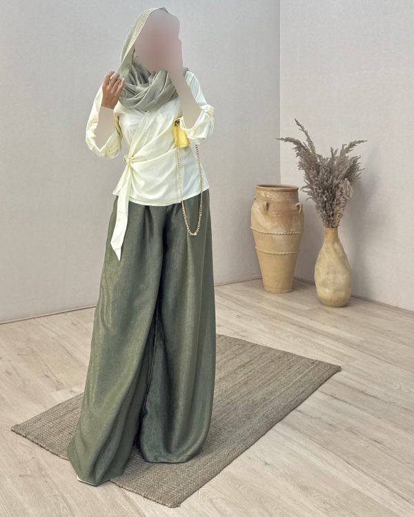 شلوار ساتن (M) - کد 10516H - Image 6